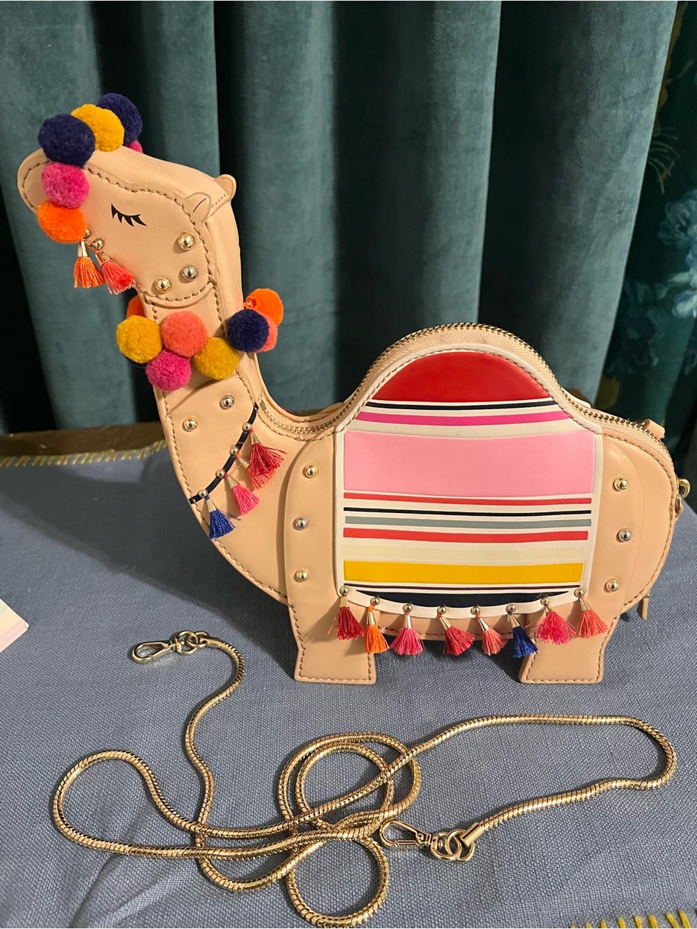 Kate Spade spice things up 3D leather camel handbag